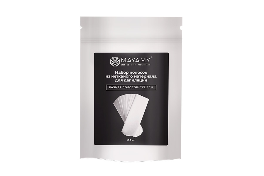 Набор полосок из нетканого материала для депиляции MAYAMY, 7*2,5 см (100 шт)