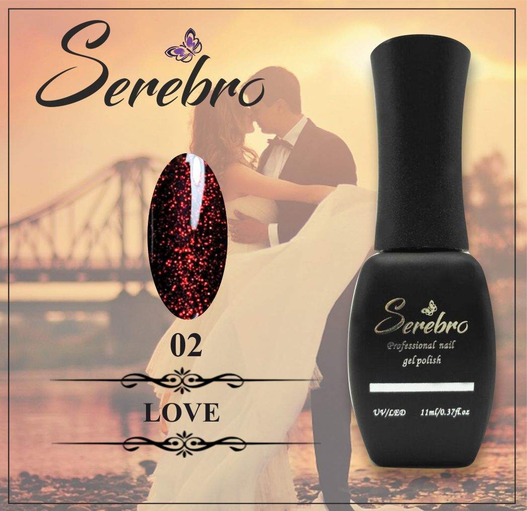 Гель-лак LOVE "Serebro" №02, 11 мл